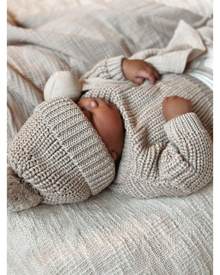 Babystyling Knitted Beanie - tupsupipo, Sand