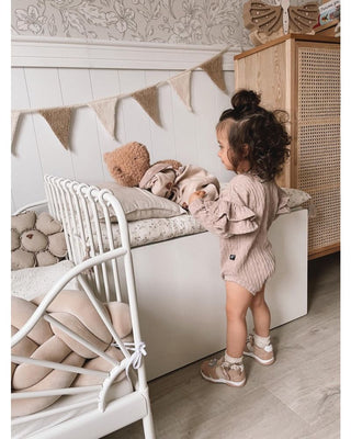 Babystyling  - Ruffle playsuit braided beige